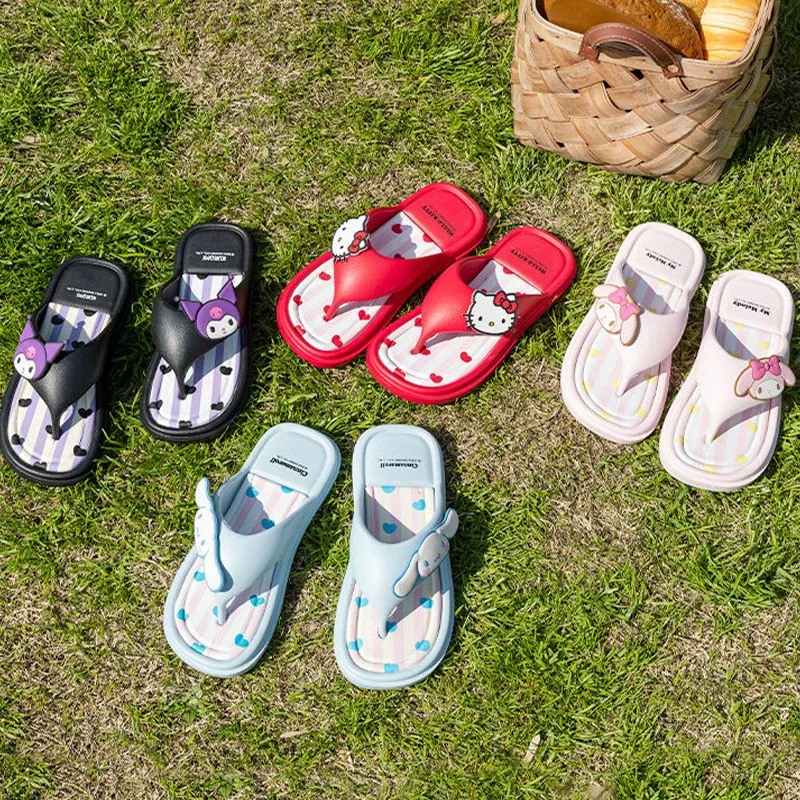 Шлепанцы в стиле аниме Sanrioed сандалии пляжные шлепанцы удобные тапочки из ЭВА