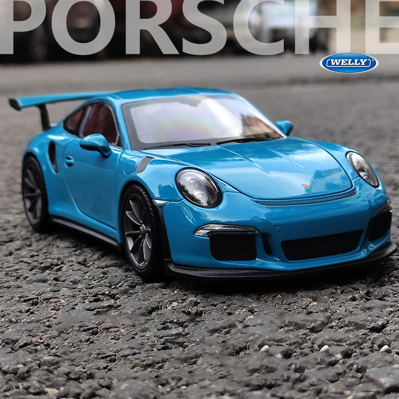 

WELLY 1:24 Porsche 911 GT3 RS Supercar Alloy Car Diecasts & Toy Vehicles Car Model Miniature Scale Model Car Toys