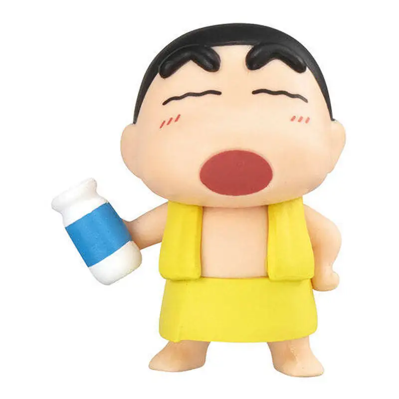 Фото Коллекционная фигурка Bandai Crayon Shin-Chan после купания: Хироши Бу, Маска, Принцесса Энчо, 5 см, ПВХ, декор для стола, в наличии №4