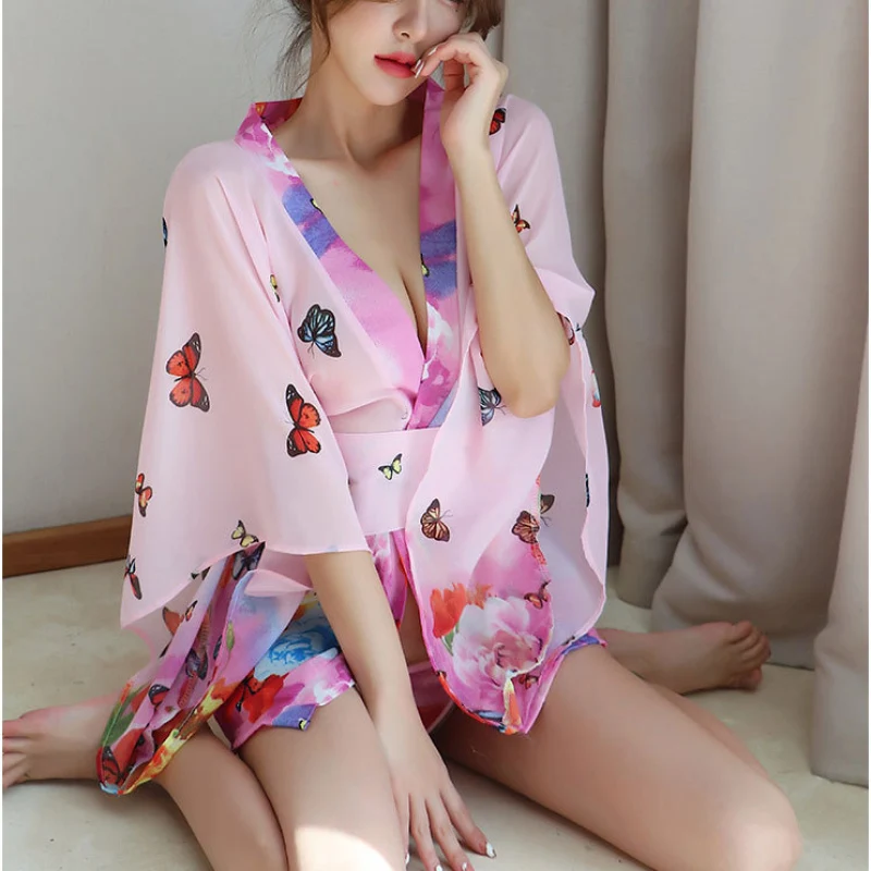 Японское кимоно сексуальный косплей-костюм для женщин традиционный стиль халат