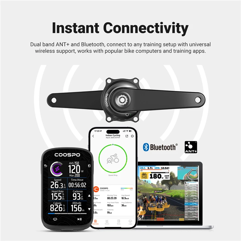 Велокомпьютер COOSPO S10 Spider Bike Power Meter Easton 110 BCD 4-bolt, высокоточный, для шоссейного велосипеда, легкий (art.: 3920d7bfeb69a) - 3920d7bfeb69a