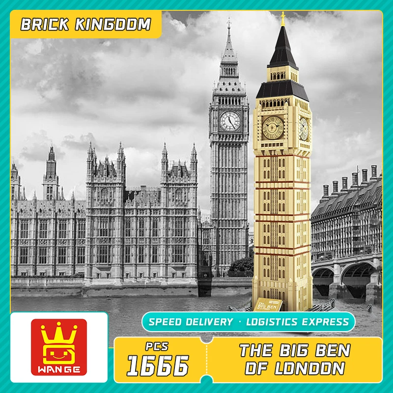 1666 Шт. Набор Строительных Блоков лондон Биг Бен Креативная Модель Архитектуры