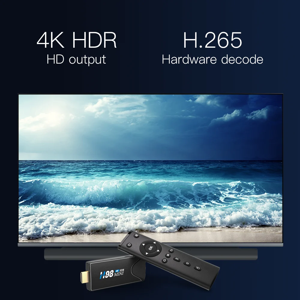 Смарт ТВ-приставка Fire TV Stick Android 10 H98 mini 2G 8GB 3D видео 2 4G внешний ресивер BT4.0 4K