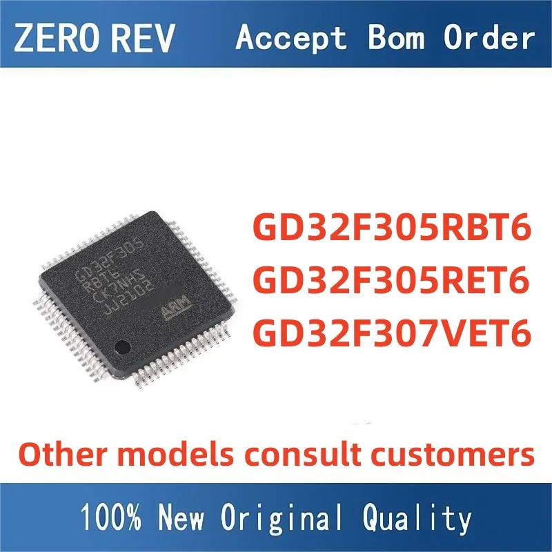 

100% New GD32F305RBT6 GD32F305RET6 LQFP-64 GD32F307VET6 LQFP-100 Brand new original chips ic