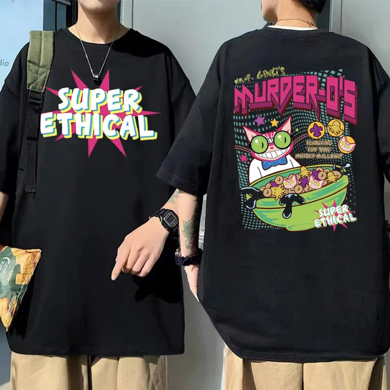 

Anime Prof Genki's Murder-O's Featuring Fun Time Murder Mall Super Ethical Graphic Tshirt Men Women Cartoon Oversized T-shirts