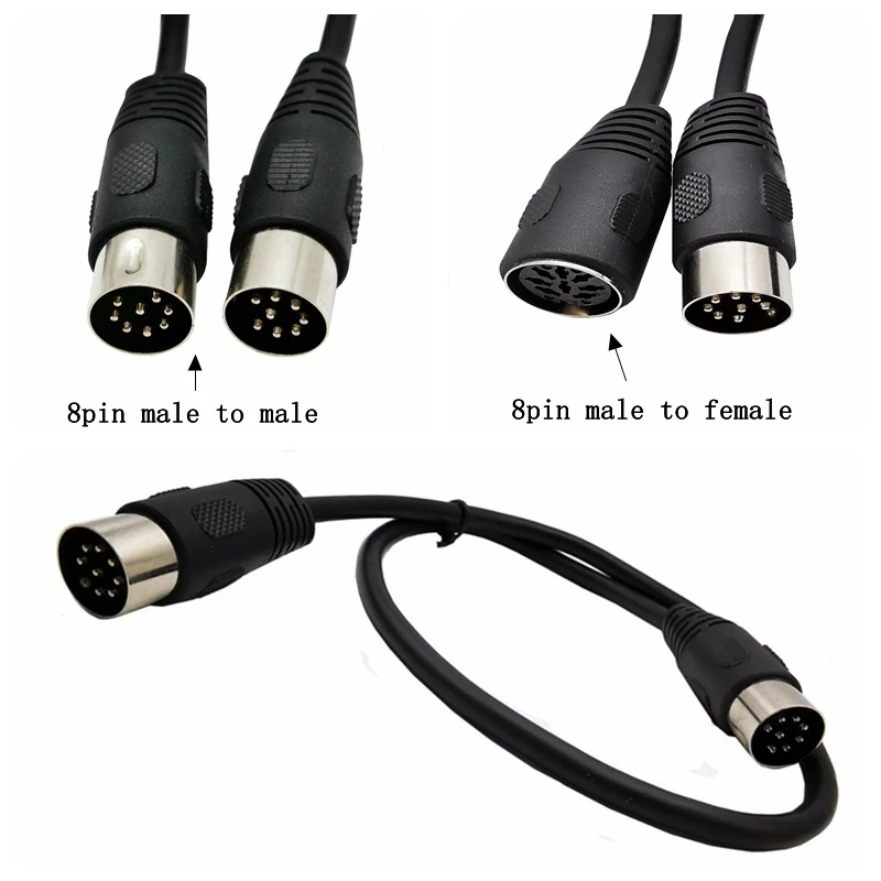 

8 PIN DIN male to female 8 PIN DIN male to male Extention speaker Audio Cable 0.5M 1.5M 3M cable