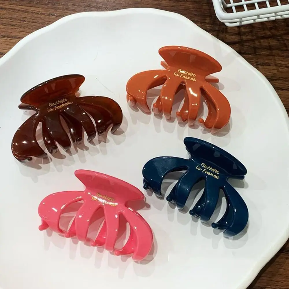 

Korean Cute Acetic Acid Hair Claw Clip For Women Girls Hair Grab Clip Simple Plate Shark Clip Ponytail Holder
