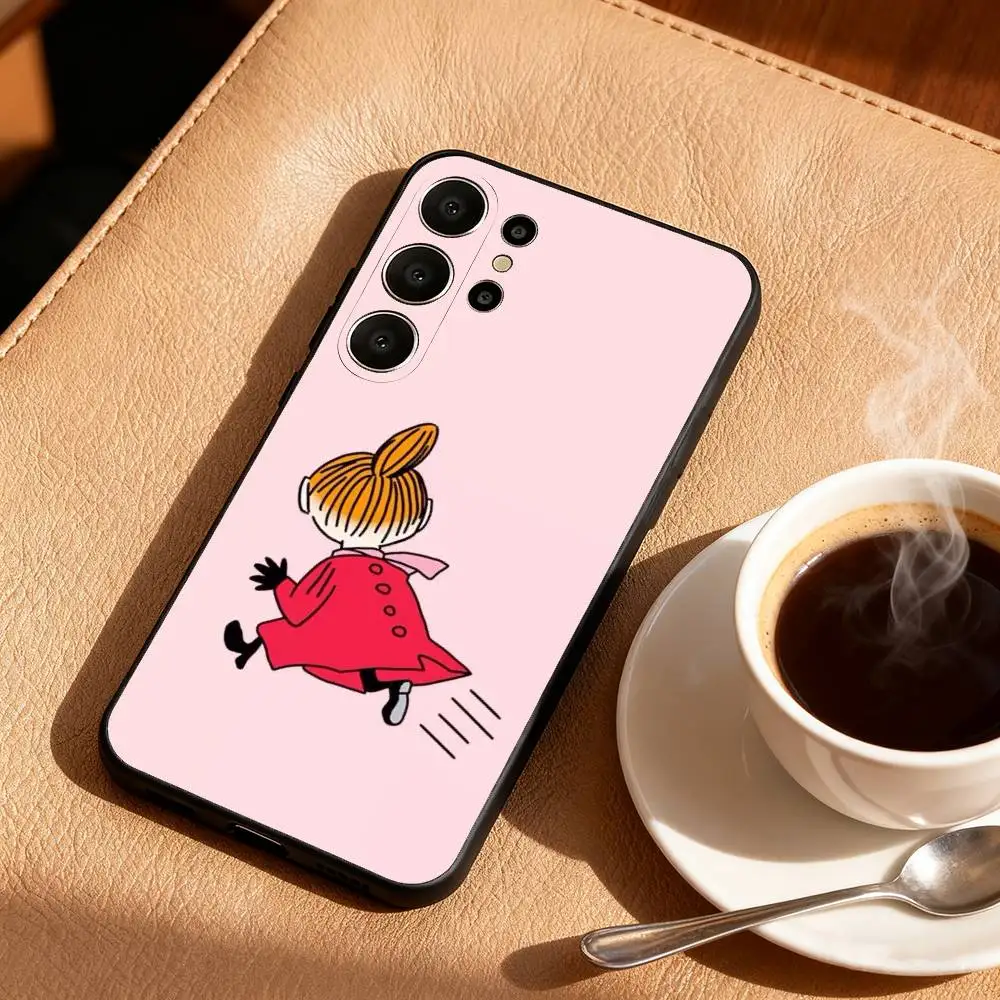 Фото M-MoominS-R-littleS-my Чехол для телефона Samsung S25,24,23,22,30,21,10,9,Ultra,Plus,Lite,FE Черный мягкий чехол №5