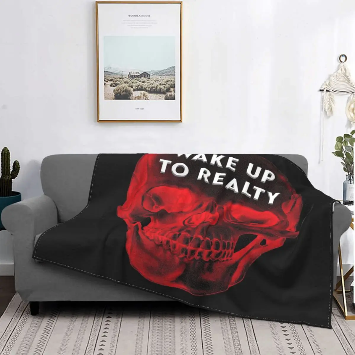 

Manta de calavera a cuadros para cama, manta de muselina a cuadros, toalla de playa de lujo