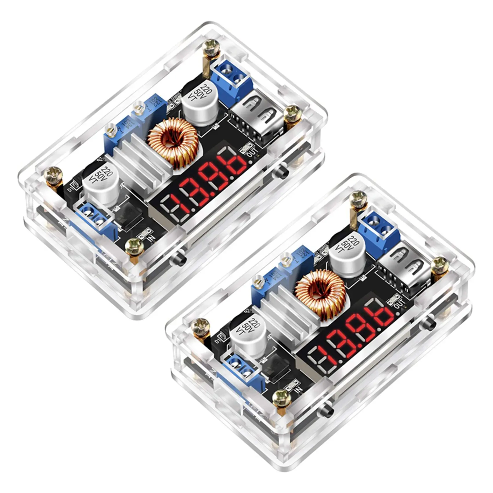 

2X DC-DC Buck,Power Supply Module LM2596 DC Buck Converter 5V-36V to 1.25-32V Step Down Voltage Regulator Stabilizer