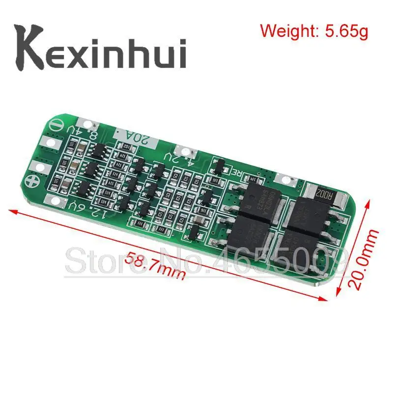 3S 20A литий-ионный аккумулятор 18650 зарядное устройство PCB плата защиты BMS 12 6 V Cell 59x20x3
