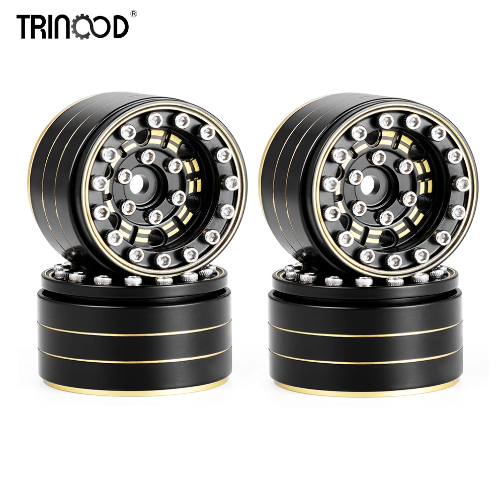 TRINOOD 4 шт. медные колесные диски Beadlock для 1/18 RC Car Crawler TRX4M задние ступицы обновленные