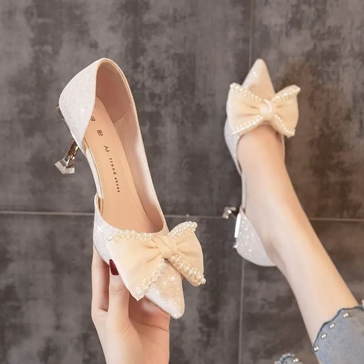 Slip On African Woman Shoe High Heels Pointed Toe Branded Pumps Basketball Platform 2023 Lace-Up Hollow Slip-On Burgundy Spikes