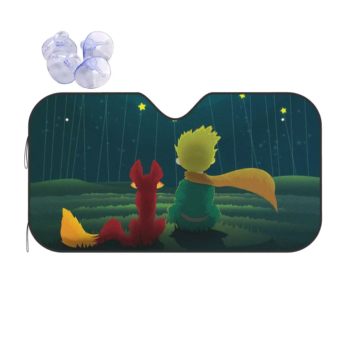 

Classic Fairy Tale Universal Sunshade Windscreen 76x140cm The Little Prince Fox Foils Sun Visor Ice Shield Dust Protection