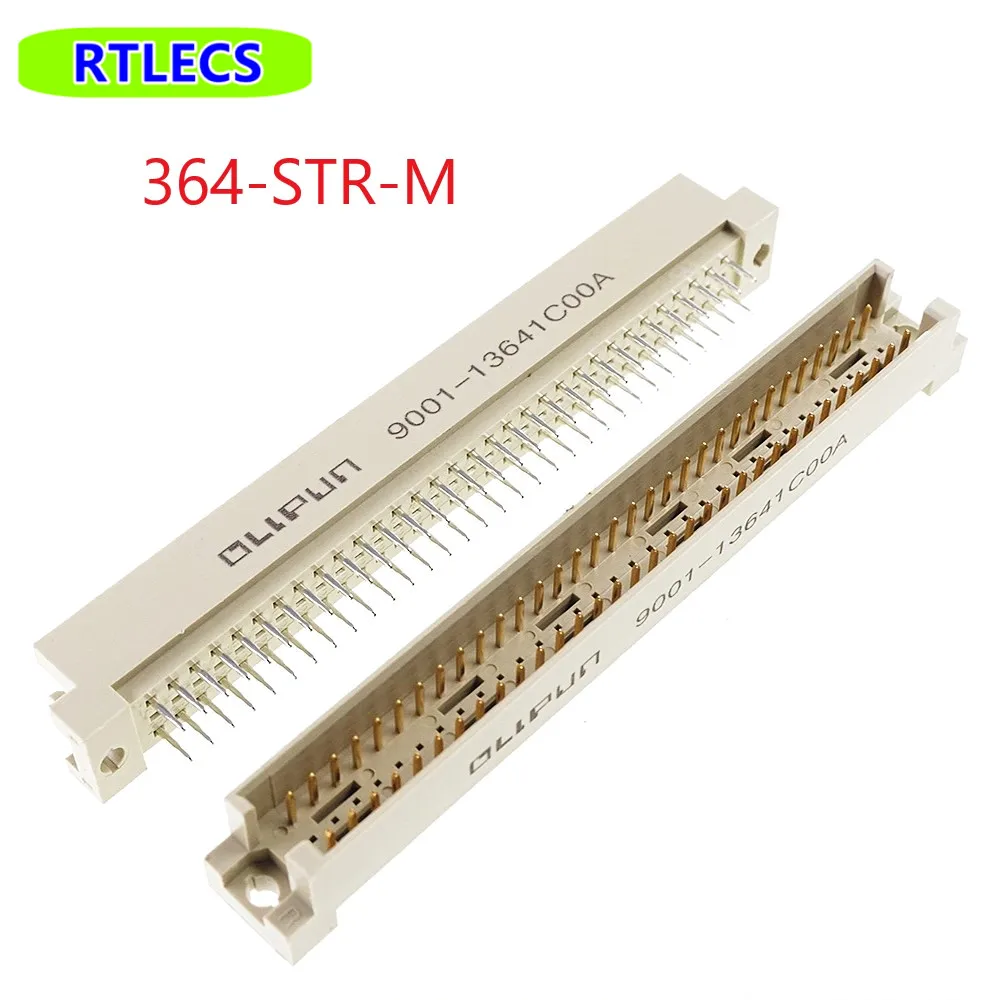 5pcs DIN 41612 Connector 2 Rows 64 Positions Plug Header Male Vertical Through Hole PCB 2x32 Pin 2.54 mm x 5.08 mm