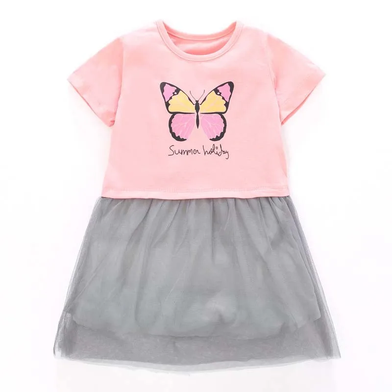 

children's dress children's summer new girl's dress short sleeve mesh children's skirt