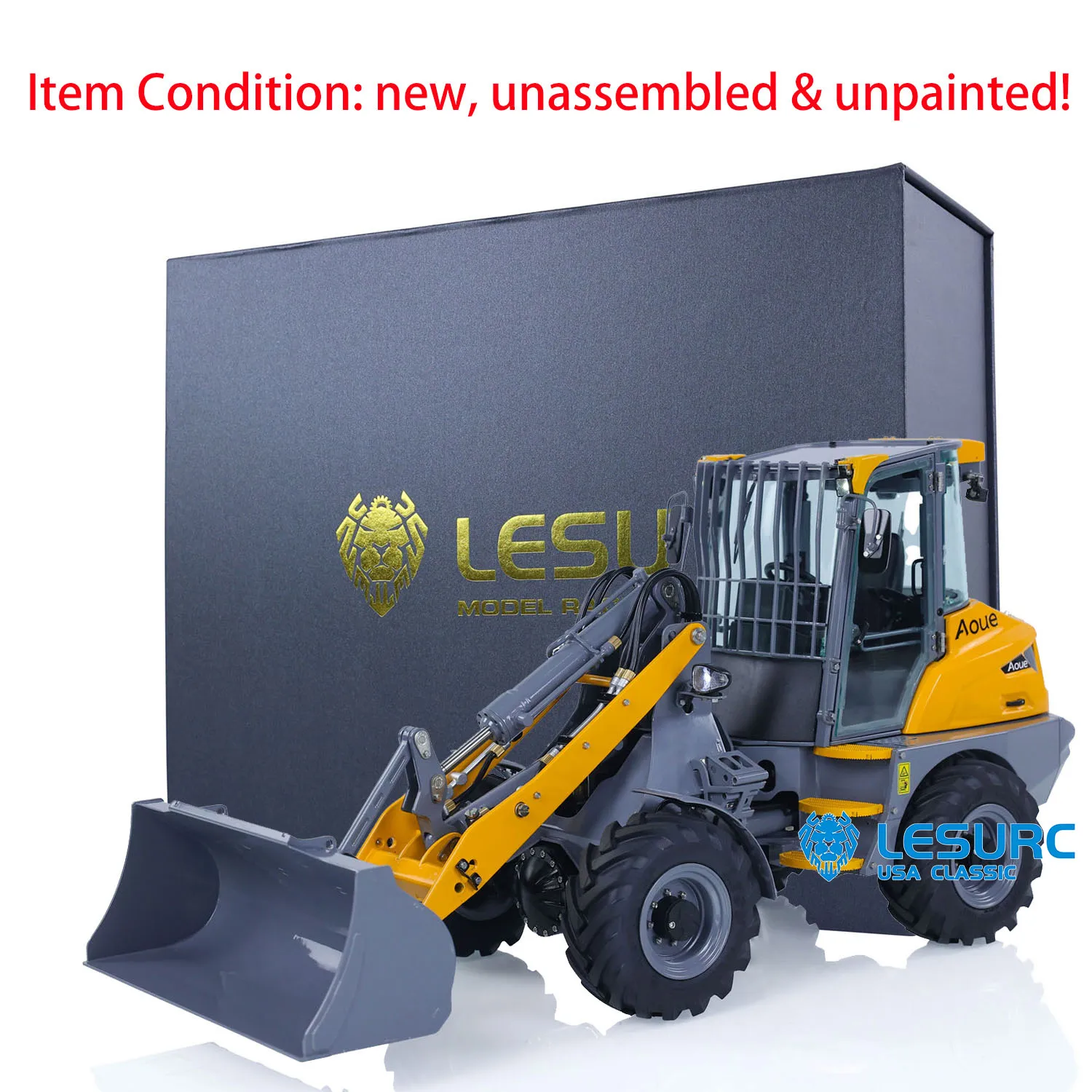 

LESU Metal 1/14 RC Hydraulic Loader AOUE-MCL8 Radio Control Car Model Kits Unpainted Unassembled Electric Construction Vehicle