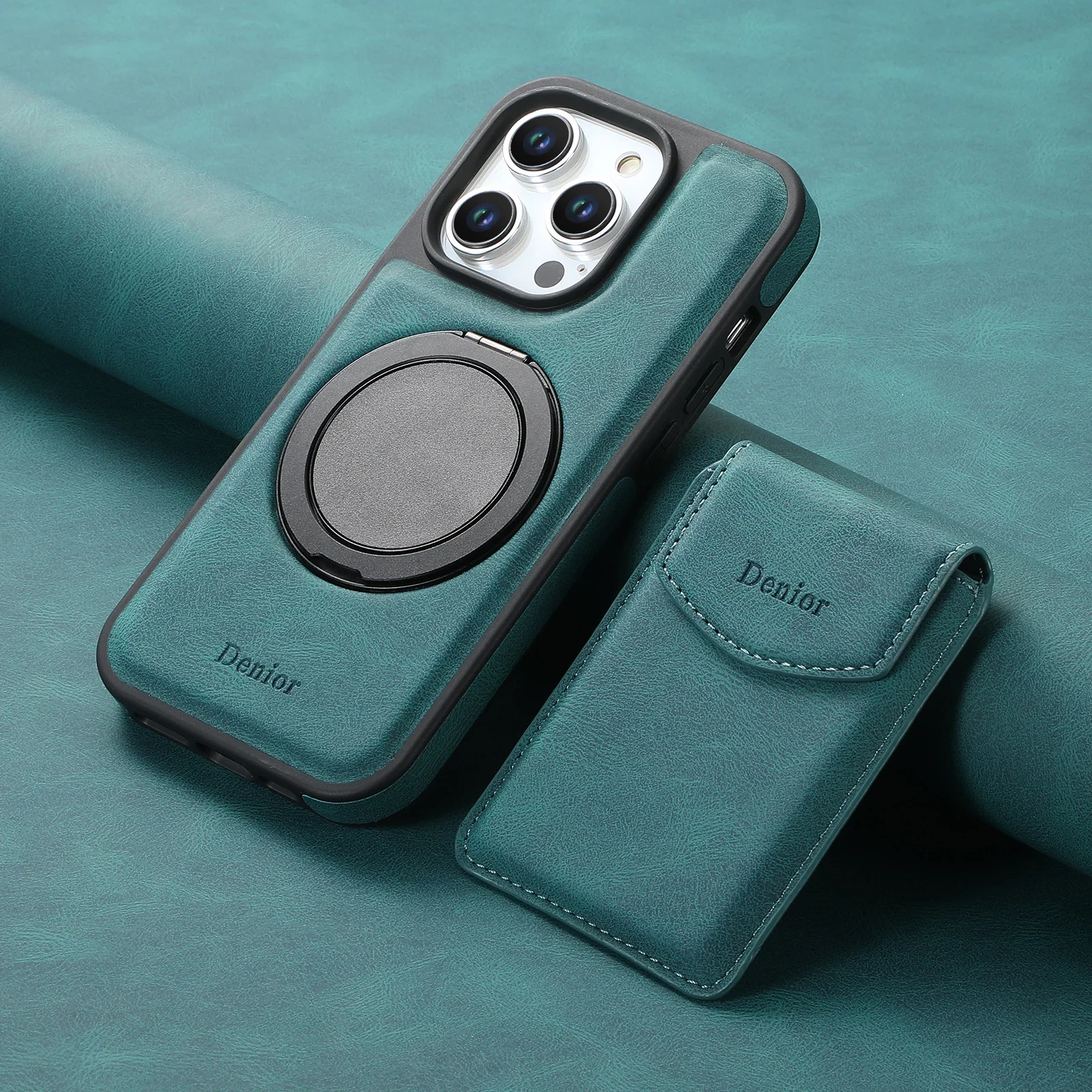 2 в 1 кожаный чехол-бумажник для IPhone 16 15 Pro Max 14 13 12