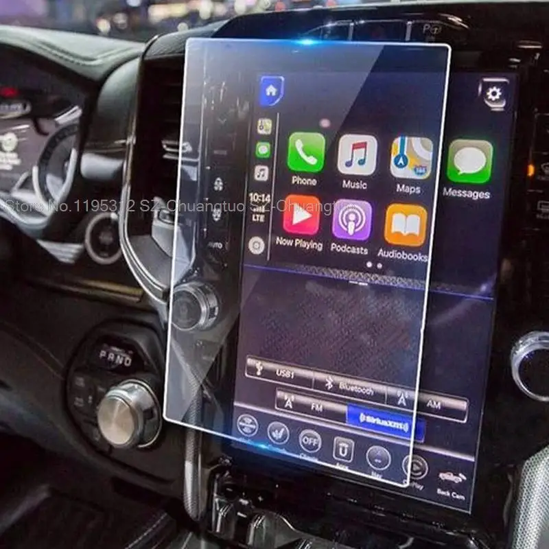 

Защитная пленка из закаленного стекла для Dodge Ram 1500 2500 3500 2019 2020 2021 12-дюймовый автомобильный навигационный сенсорный экран