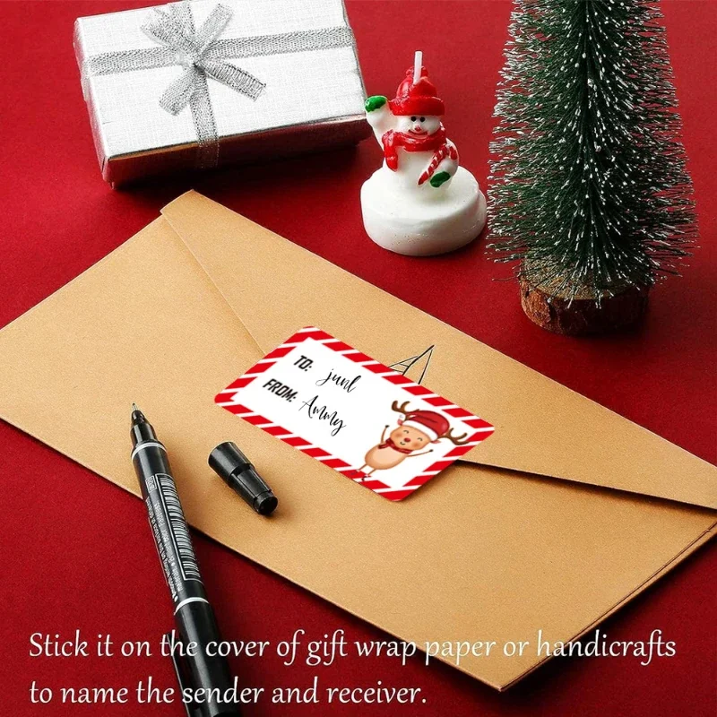 

Christmas Sticker Roll Sticker Name Holiday Decoration Envelope Gift Christmas Label Notebook Sticker Sketchbook Stickers Pack