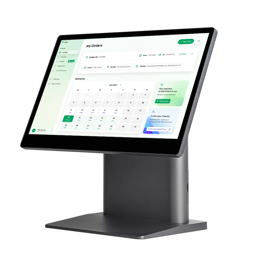 Фото POS-терминал для ATV/UTV HBAPOS OEM: Ультратонкий сенсорный экран, настраиваемый, высококлассный, 4+128 ГБ, система Windows, моноблок, кассовый аппарат №3