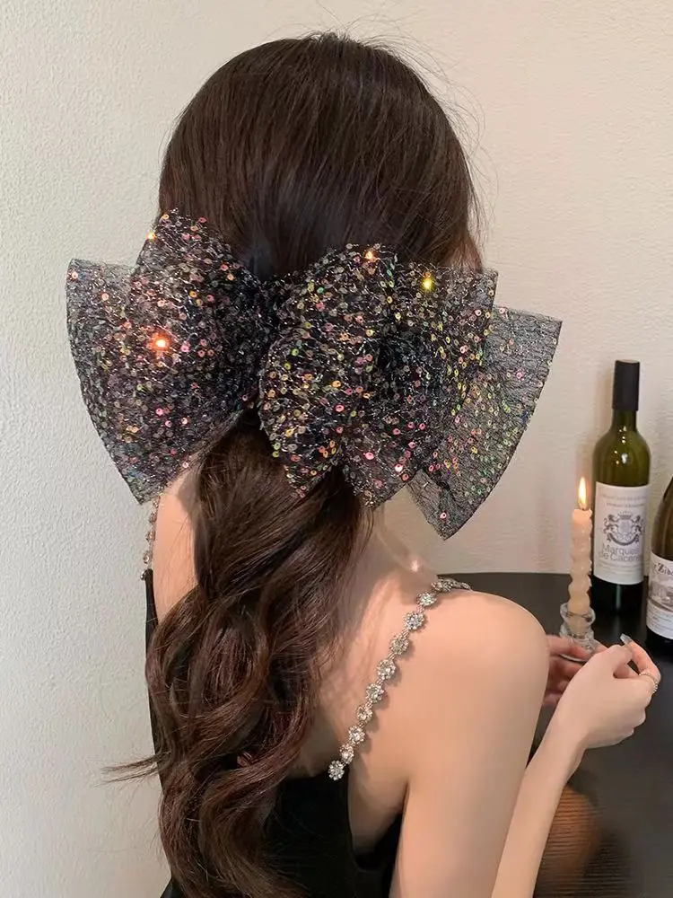 Модная заколка для волос с большим бантом Милая Красная цвета слоновой кости