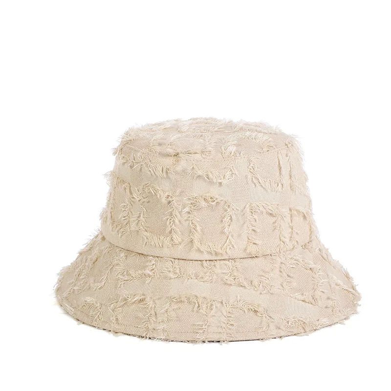 Bucket Hat for Women Girls Y2K K-pop Summer Beach Travel Wide Brim Distressed Sun Cap Lightweight Packable Outdoor
