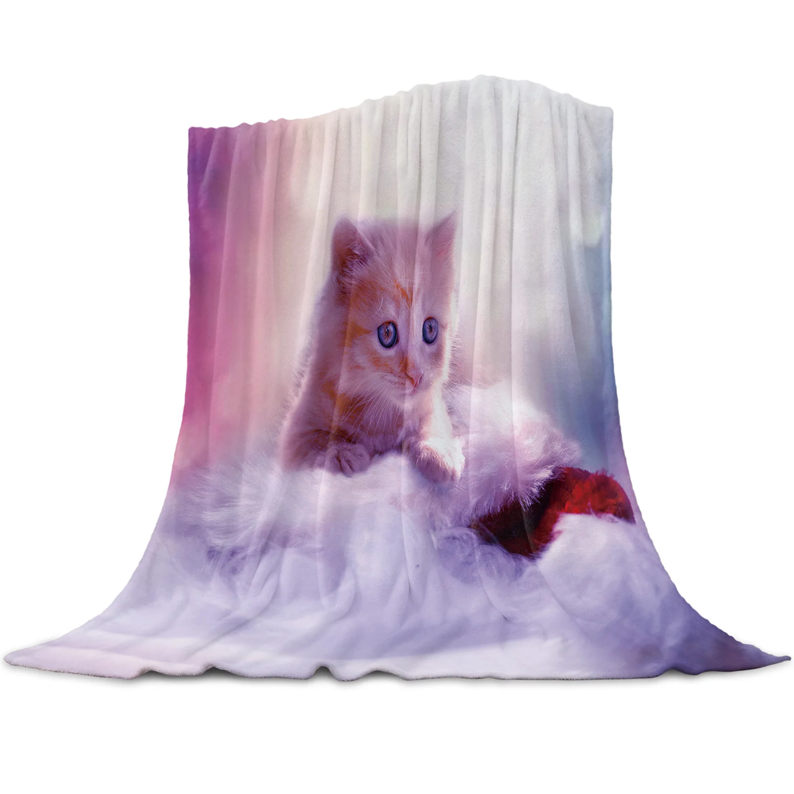 

Lightweight Super Soft Cozy Pet Cat Cute Pink Carnation Fleece Throw Bed Blanket Flowers Blanket Gift for Adults Kids