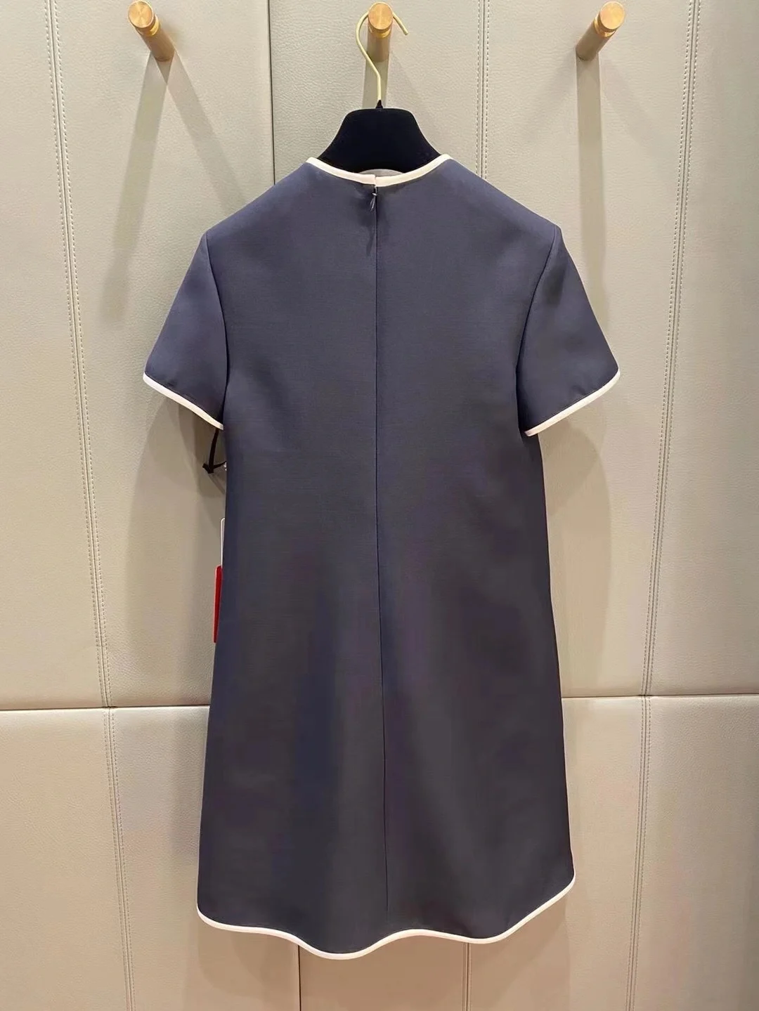 

2022 Woman Summer High Quality Black A-line Elegant Silk Wool Mini Dresses