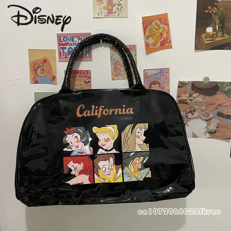 Disney Princess New Handbag Fashion Retro Trend Large Capacity Women's Travel Bag High Quality Casual Versatile Fitness Bag