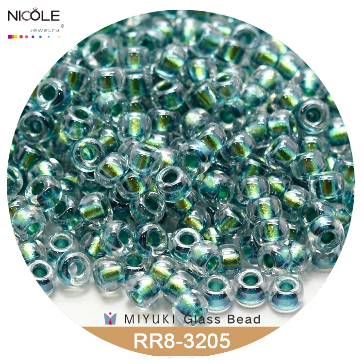 Круглые бусины миюки 3 мм 8/0 серия японских семян с перламутром для изготовления