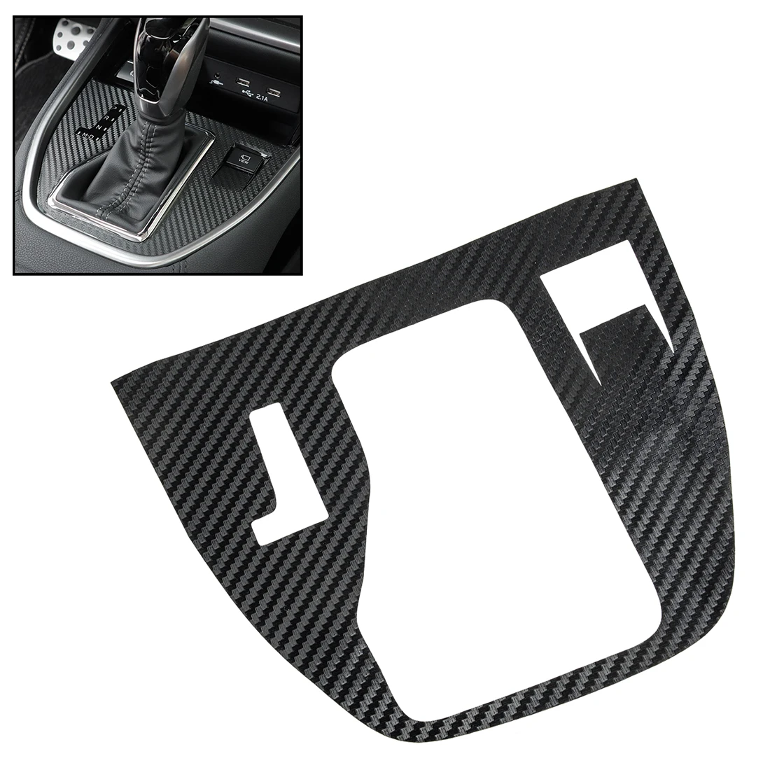 

Стильная черная виниловая коробка переключения передач из углеродного волокна для автомобиля, наклейка на центральную панель консоли, нак...
