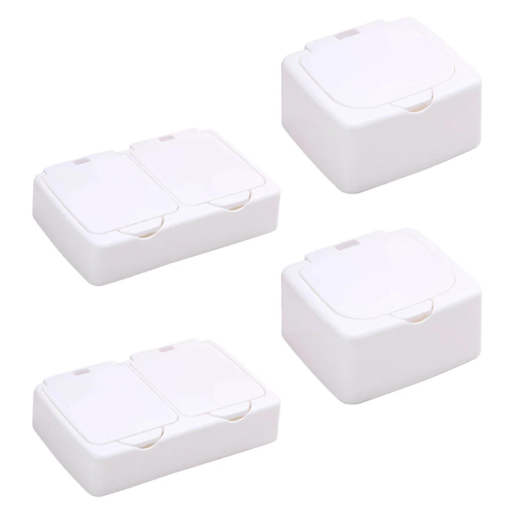

4Pcs Small Storage Containers Box Press Type Jewelry Case Storage Bin Desktop Organizer for Small Items Crafts Jewelry Beads