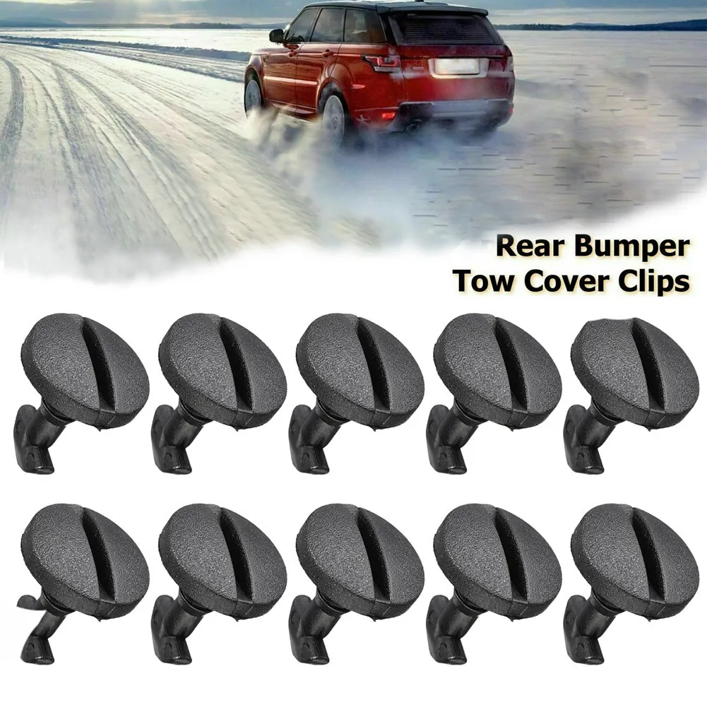 

10PCS Clips Rear Bumper Tow Bar Cover Clip Towing Trim For Discovery 3 4 High Quality Black Plastic Exterior Car Part