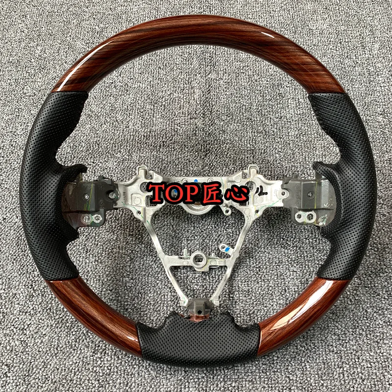 Фото RAV4 Руль Rongfang Corolla Leiling из красного дерева, модифицированный, кожаный, дышащий №3