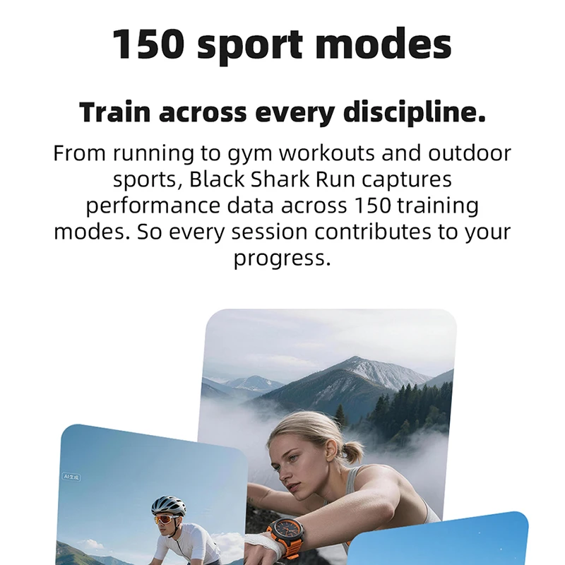 Умные часы Black Shark Run, глобальная версия, экран 1,39 дюйма, Bluetooth-звонки, водонепроницаемость 5ATM, 15 дней автономной работы, интеллектуальные часы (art.: 3920dbe249bb4) - 3920dbe249bb4