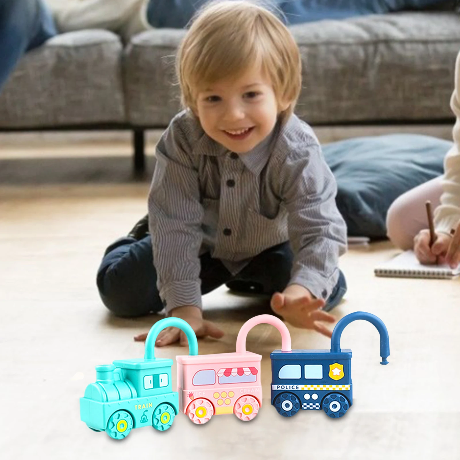 

6-PCS Colorful Keys And Locks Set Toys Montessori Toys Toddler Board Games Early Educational Number Matching Counting Game For