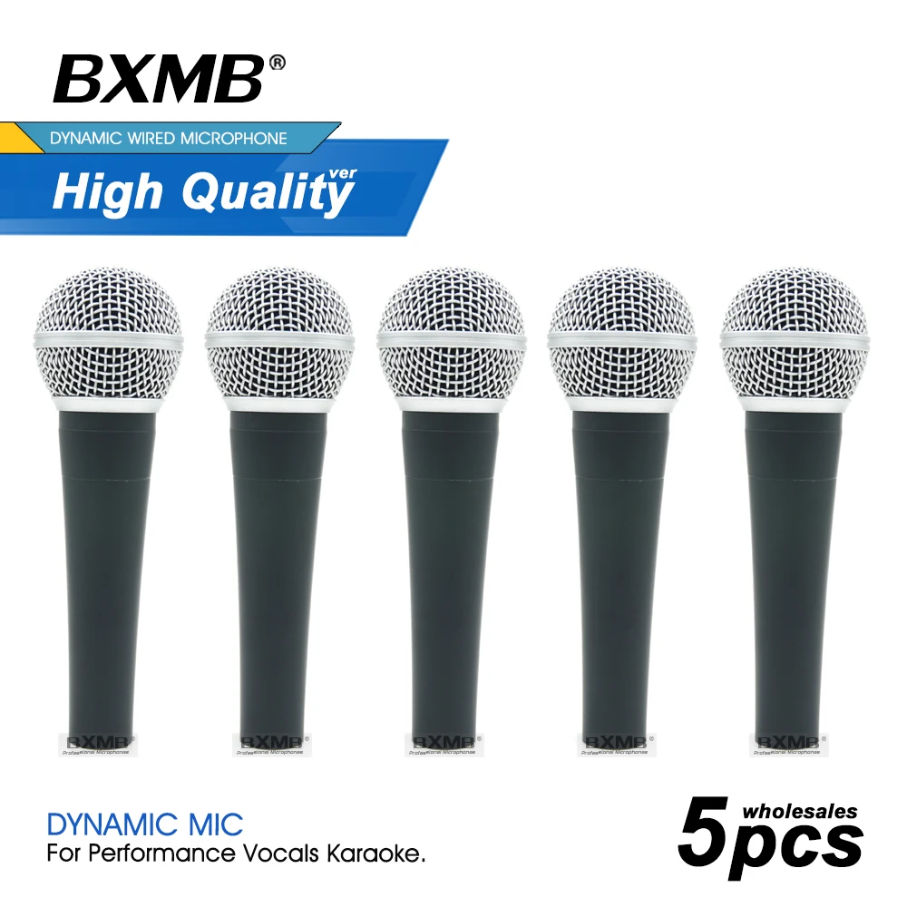 

Высококачественный профессиональный проводной микрофон BETA57A BETA58A SM 57LC 58LC 58S E845 E845S, микрофон для прямого вокала, караоке, 5 шт.
