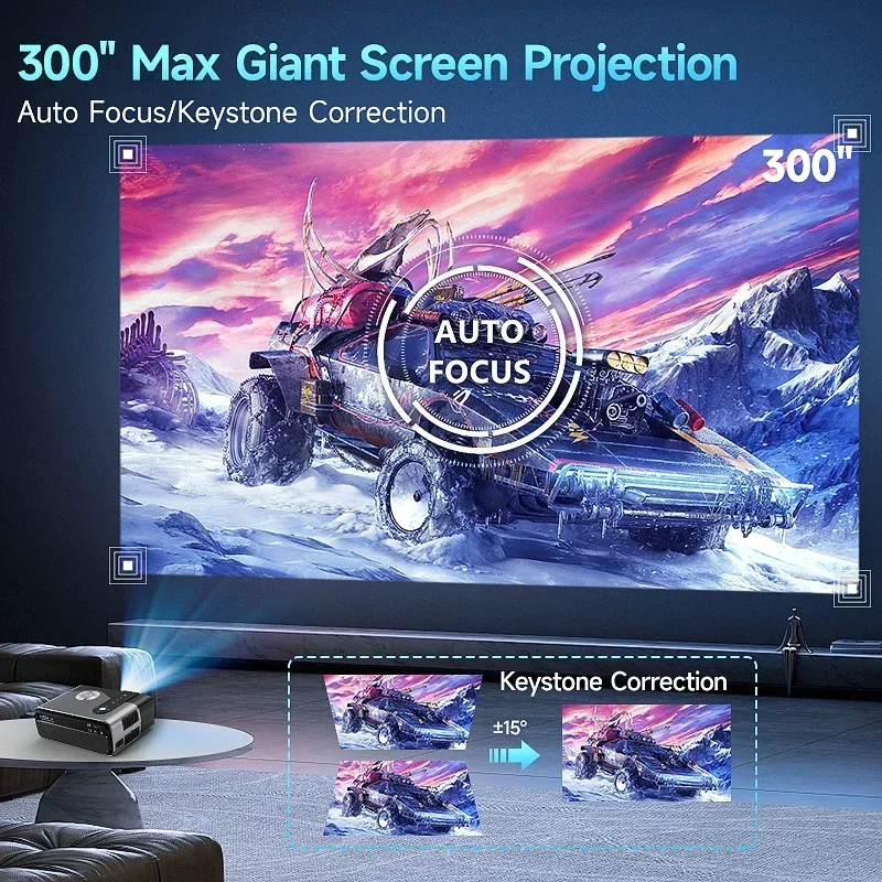 Лидер продаж новый портативный проектор с поддержкой 9000 люмен 4K совместимый