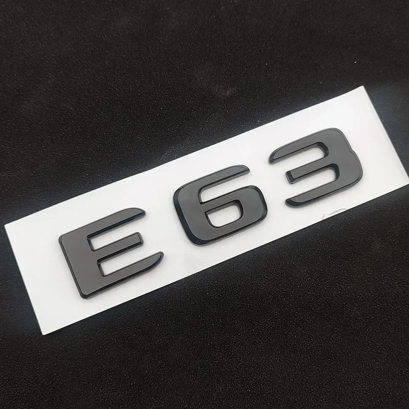 Черные хромированные 3d-буквы для наклеек на багажник автомобиля Mercedes Benz E63 AMG W213