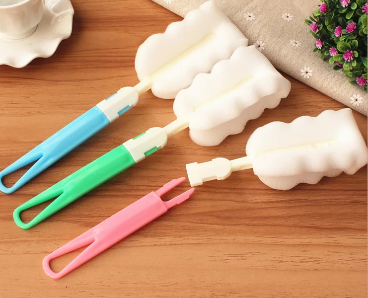 

Sponge Cleaning Cup Brush Non-toxic Removable Long Handle Thermal Insulation Water Bottle Brush Household Kitchen Cleaning Tools