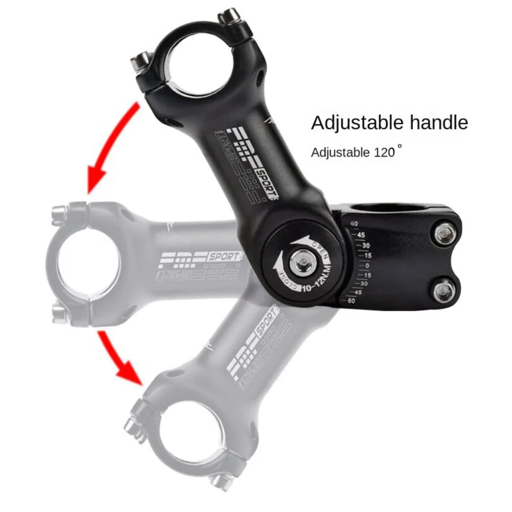 

Adjustable Angle Bicycle Accessories Riser Aluminum Alloy Front Fork Stem Adapter Mountain Bike Stem 25.4/31.88mm Handlebar Stem