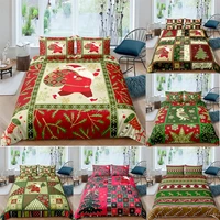duvet cover set with pillowcase christmas bedding sets soft santa claus owls bedclothes single twin queen king size