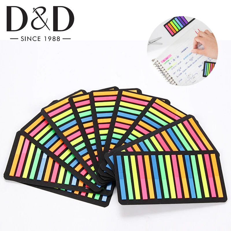 

1Set Fluorescence Self Adhesive Memo Pad Sticky Notes Bookmark Marker Memo Sticker Paper Family Student Office Supplies