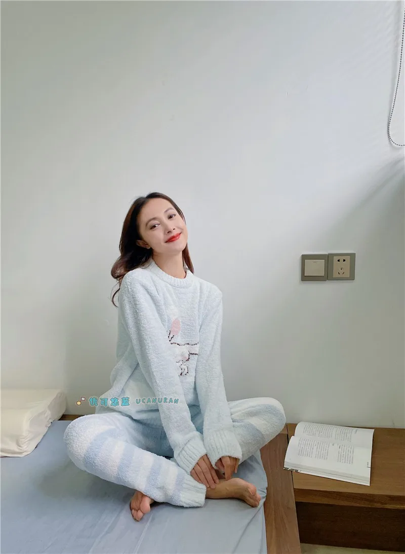Japan Style GP Winter Cute Cinnamon roll Dog Pajamas Set Cute Lounge Wear Knitted Gelato Pjs Sweater Home Wear Sets
