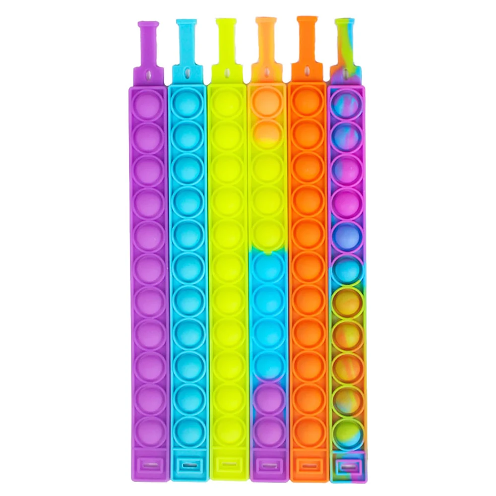 Силиконовый браслет для снятия стресса разноцветный силиконовый - купить по