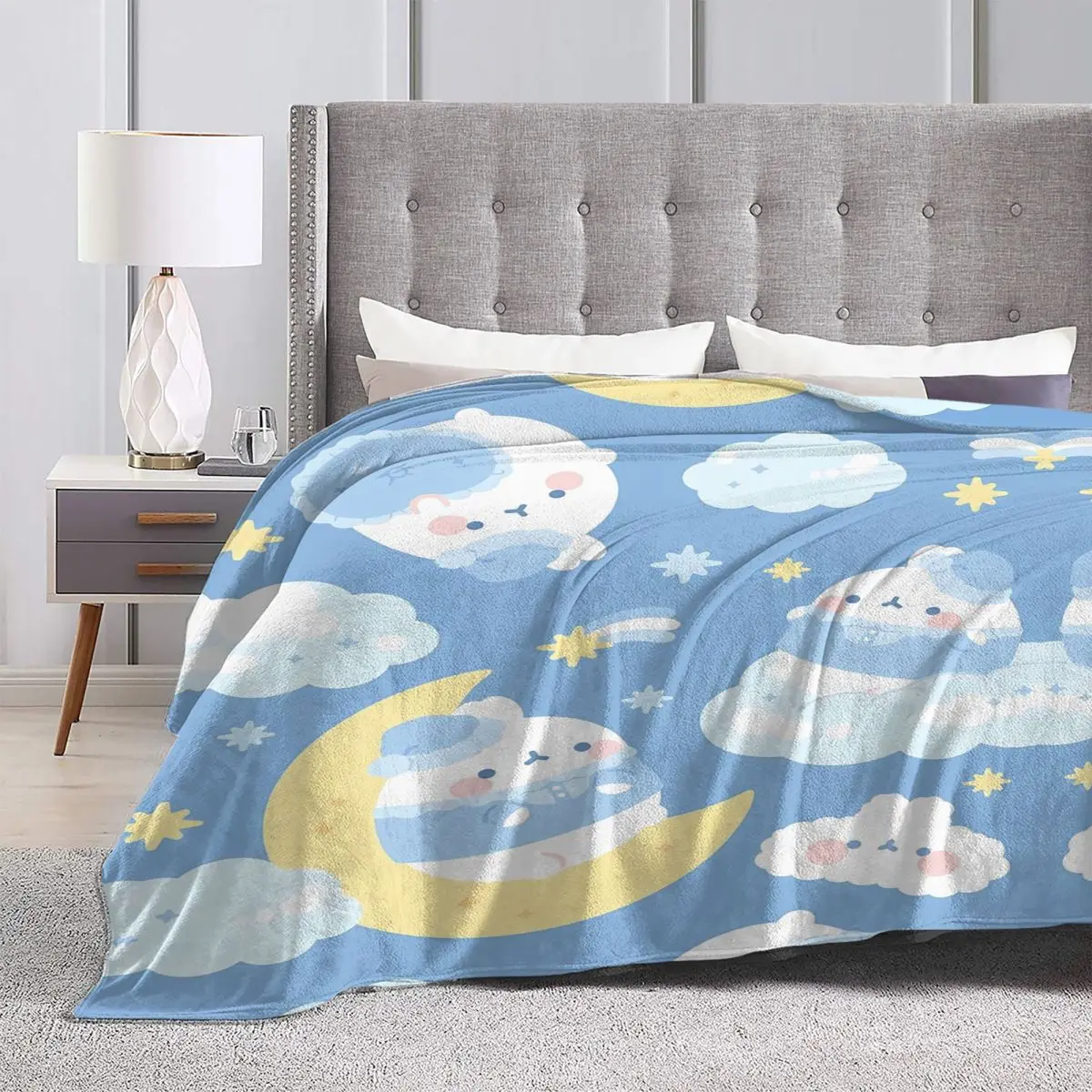 Одеяло Molangs теплое мягкое плюшевое одеяло с принтом для дивана-кровати