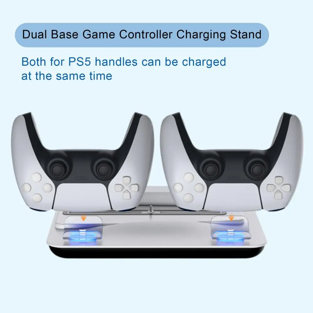 

For PS5 Dual Charging Dock Station With LED Indicator For Sony PlayStation5 Game Controller Gamepad Joystick Fast Charger Holder