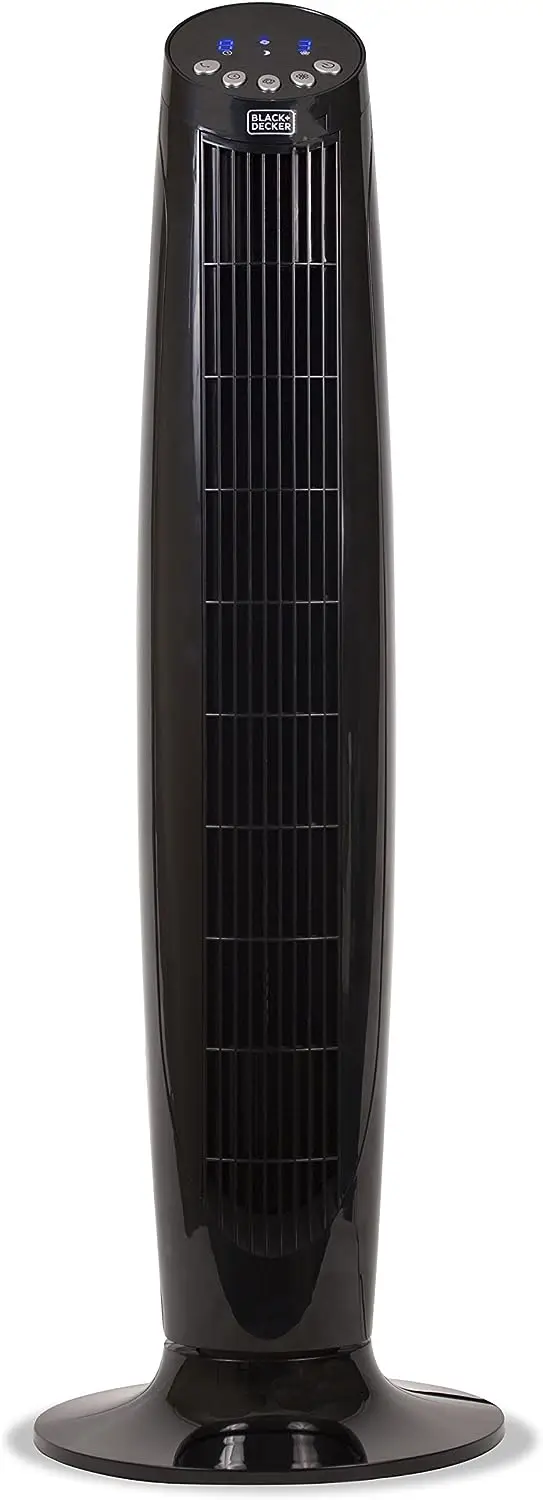 

Черный + 36-дюймовый цифровой башенный вентилятор с пультом дистанционного управления, черный