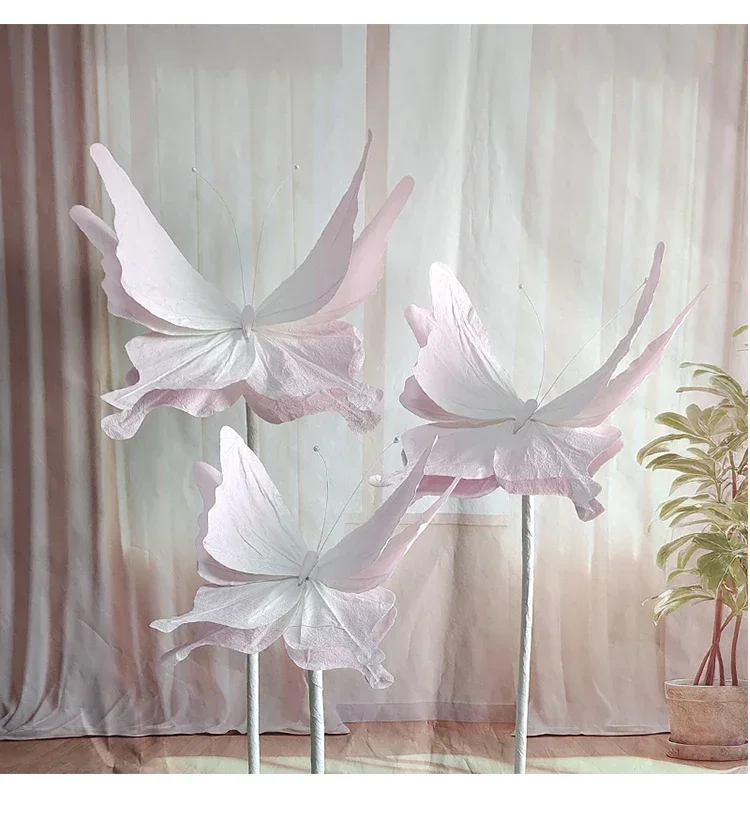 Искусственная гигантская бабочка бумажный цветок свадебный декор дорожное